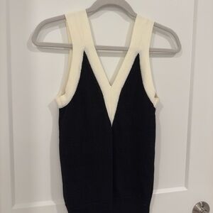 Reiss Black and Cream Tank Top
